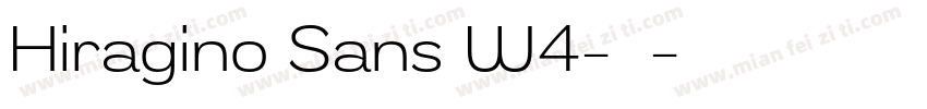 Hiragino Sans W4-常规字体转换